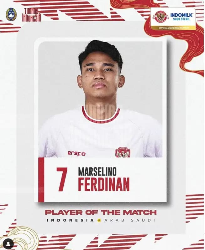 Man Of The Match, Marselino Ferdinan Kantongi Dua Gol Lawan Arab Saudi. Buka Peluang Timnas Indonesi