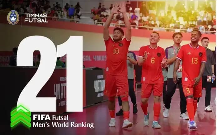 Bikin Bangga! Indonesia Melesat Tujuh Peringkat di Ranking Futsal FIFA 