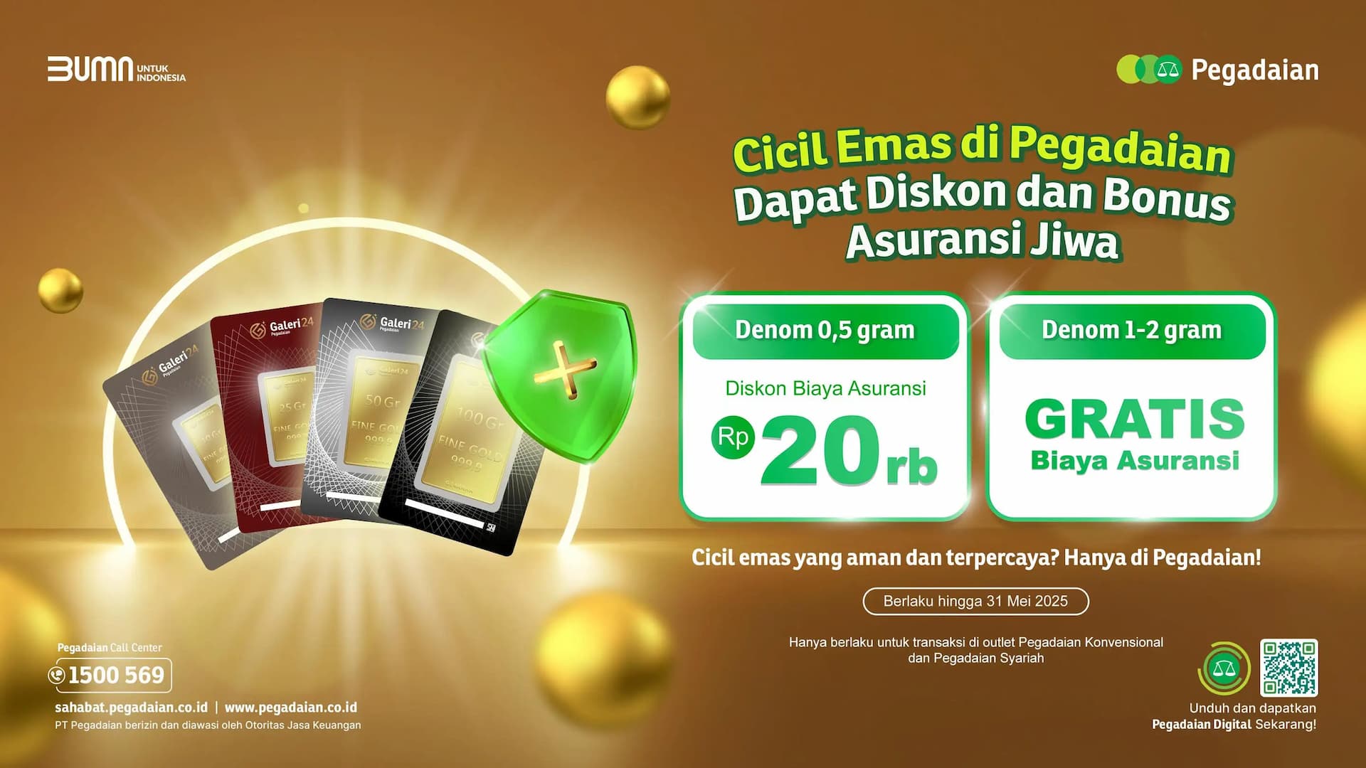 Cicil Emas di Pegadaian, Bisa Investasi Bonus Asuransi Jiwa