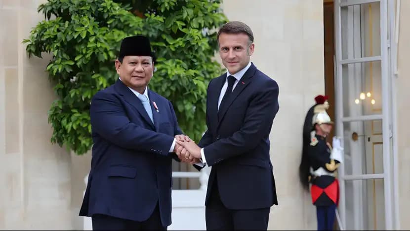 Presiden Prancis Emmanuel Macron Bertemu Prabowo di Istana, Bahas Kerja Sama Pertahanan  