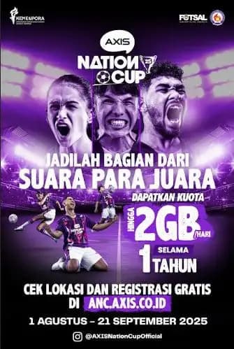 AXIS Nation Cup 2025 Kembali Hadir di 40 Kota Indonesia,  Siap Gaungkan “Suara Para Juara”