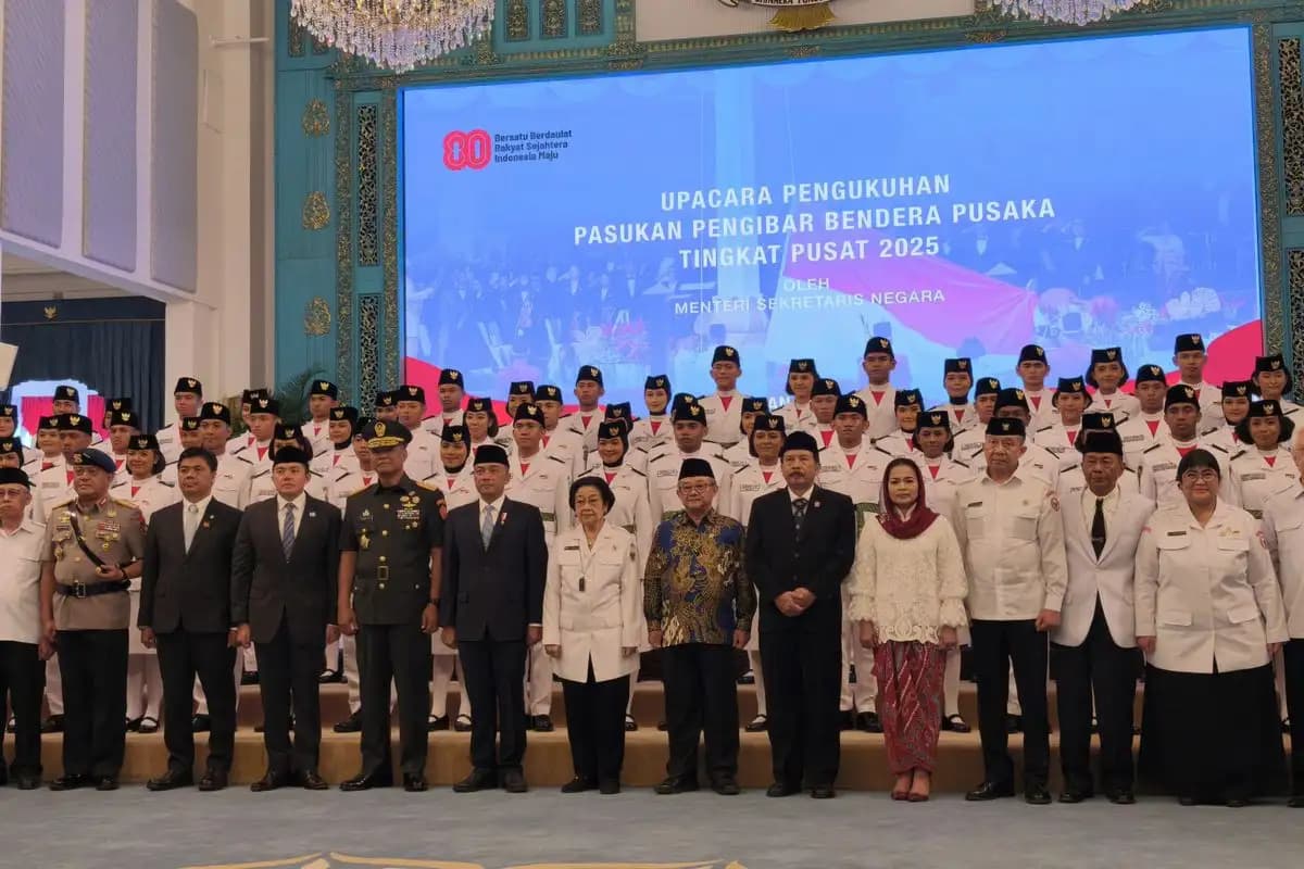 76 Anggota Paskibraka 2025 Resmi Dikukuhkan di Istana Negara untuk HUT RI ke-80  