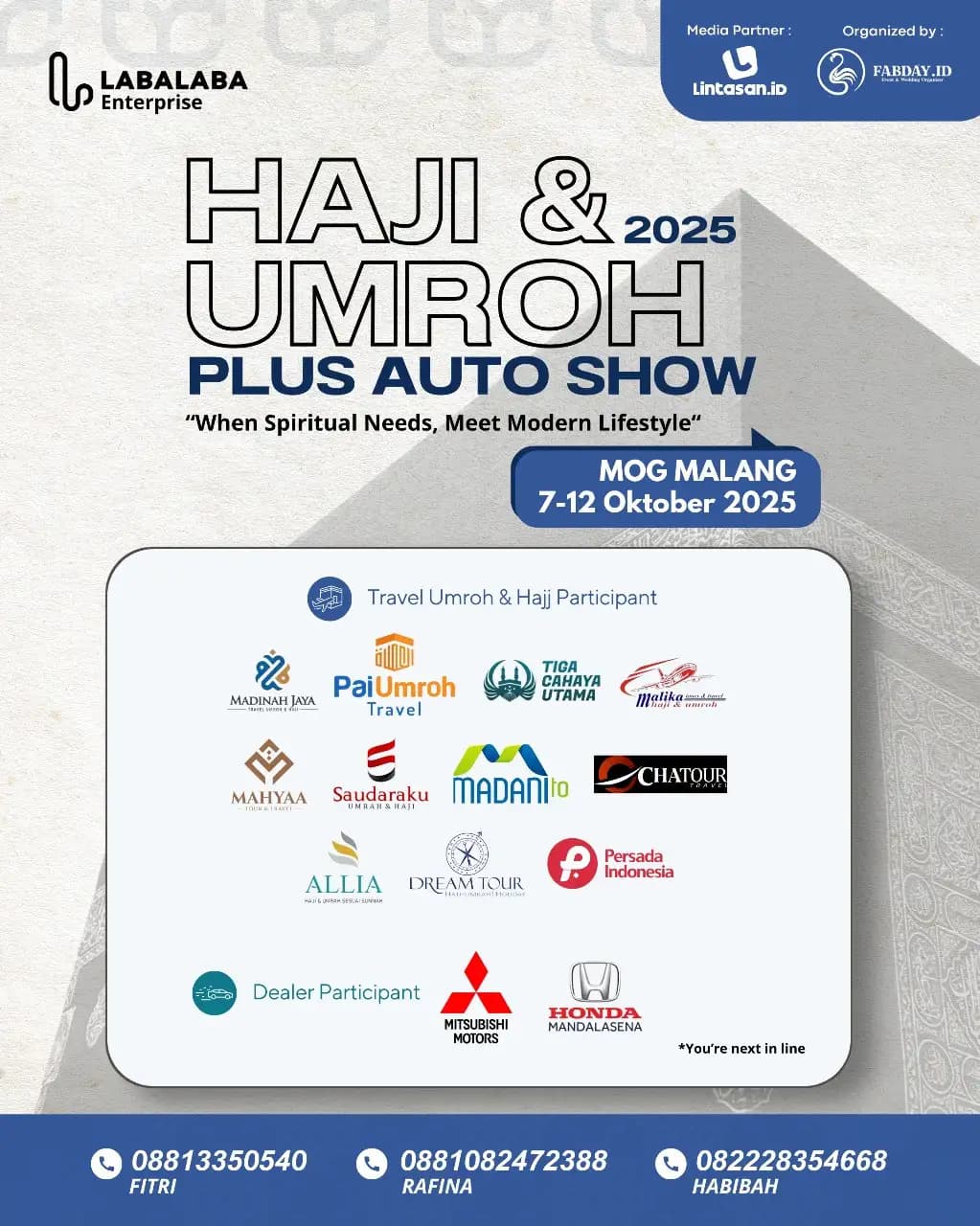 Belasan Travel Terbaik Bakal Ikuti Haji & Umroh Plus Auto Show di MOG 