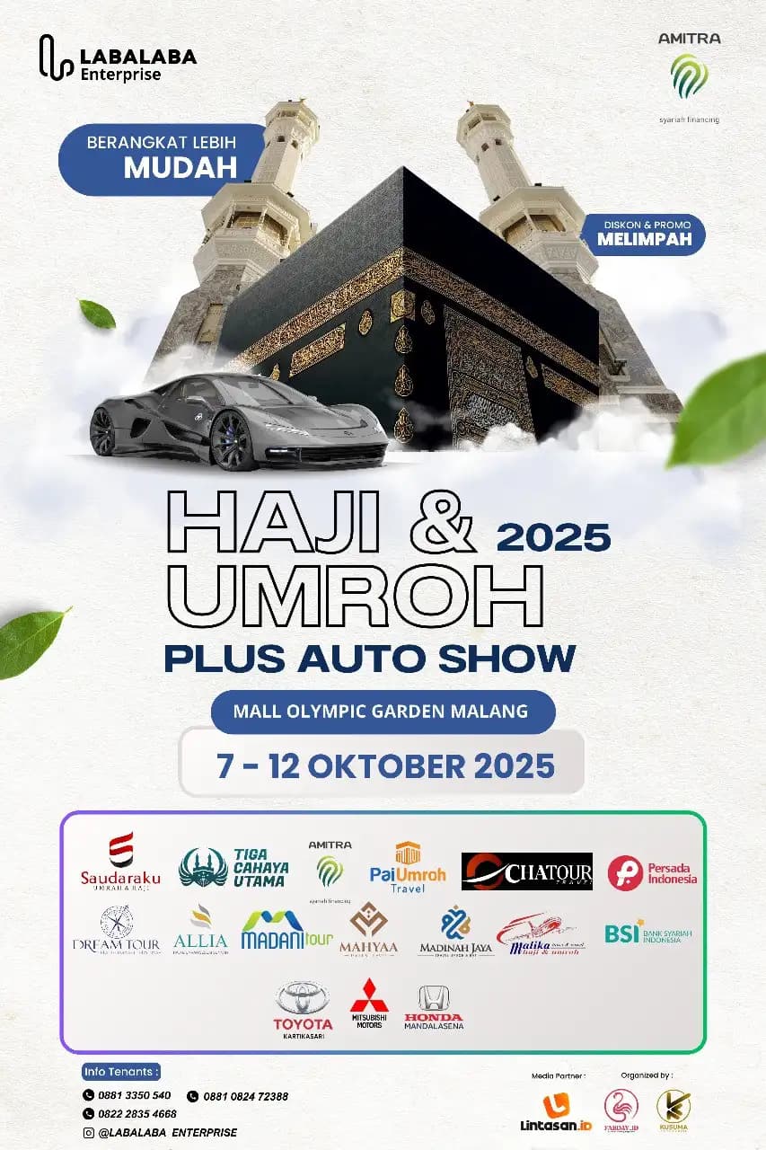 Jaminan Aman dan Nyaman, Haji & Umroh Plus  Auto Show LabaLaba Enterprise Diikuti Travel Resmi Terbaik Nasional 