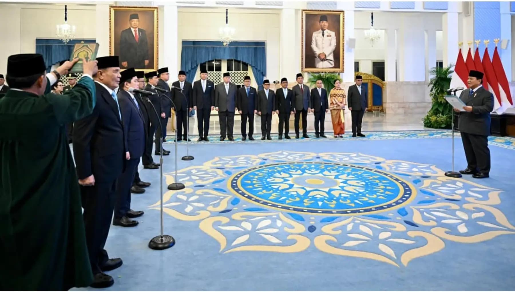 Presiden Prabowo Lantik Dua Menteri dan Tiga Wakil Menteri Kabinet Merah Putih