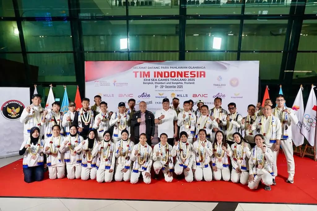 Bertabur Medali, Rombongan Terakhir Kontingen Indonesia Pulang dari SEA Games 2025 Thailand