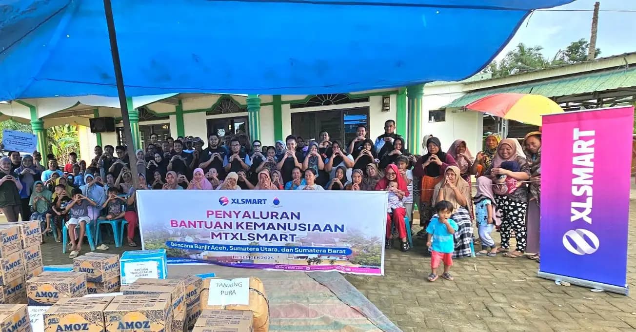Karyawan XLSMART Salurkan Donasi ke Sumut, Sumbar hingga Pelosok Aceh