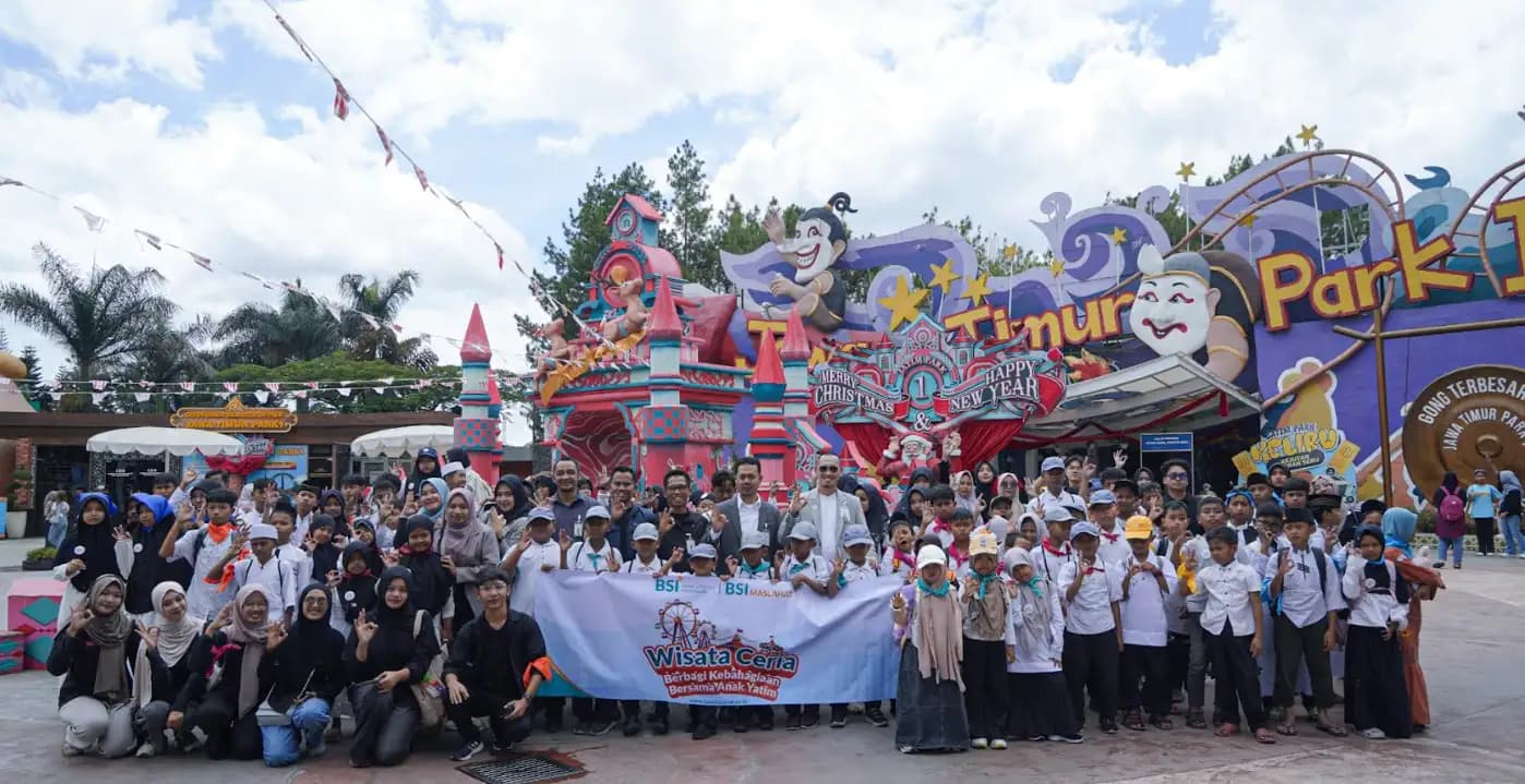 BSI Maslahat Ajak Anak-Anak Yatim Wisata Edukasi di Jatim Park