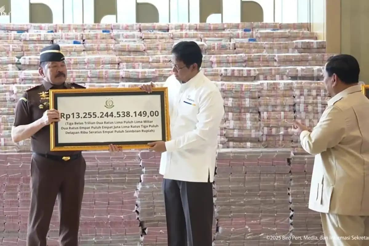 Kejagung Serahkan Rp 2,3 Triliun Uang Sitaan Kasus Korupsi CPO, Prabowo: Bisa Bangun 600 Kampung Nelayan