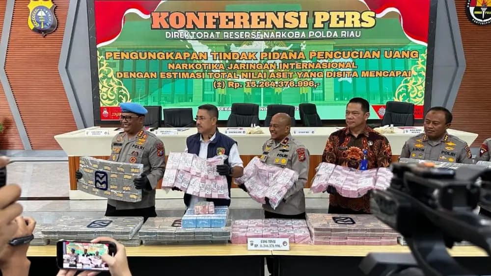 Polda Riau Bongkar Jaringan Narkoba Internasional, Sita Aset Rp15 Miliar